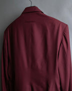 "JEAN PAUL GAULTIER FEMME"
Bordeaux color peaked lapel wool tailored jacket