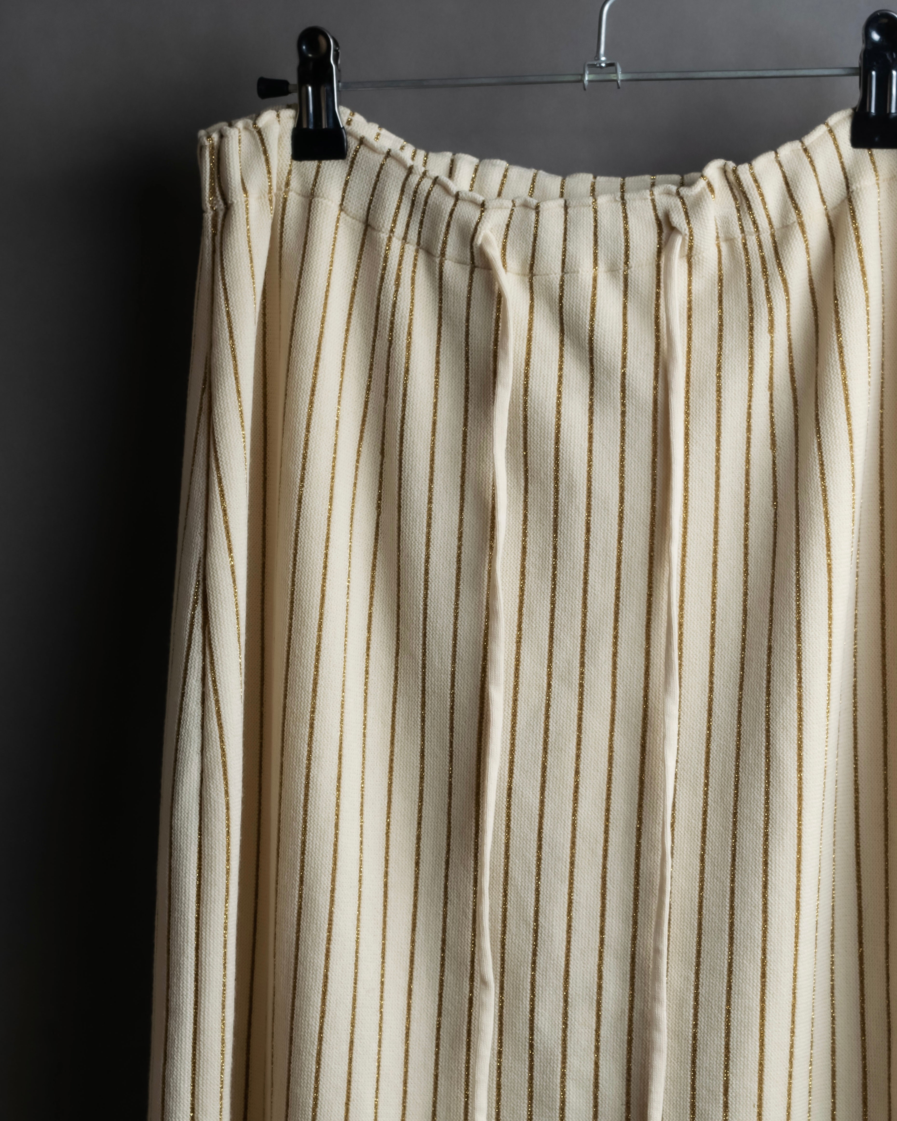 "GUCCI" Gold stripe knit maxi skirt