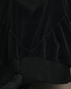"Véronique Branquinho" 90's-00's Cotton velour v-neck sweatshirt