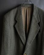 "HUGO BOSS" Houndstooth structured shoulder line tailored jacket