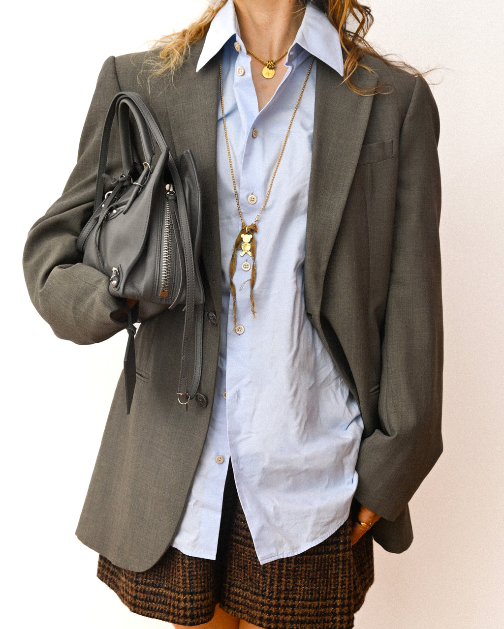 GUCCI (uniform)/ Gucci Staff Uniform Cotton Dress Shirt Sky Blue