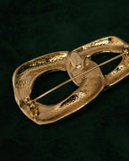 “Yves Saint Laurent” 80’s–90’s Sculptural chain motif brooch