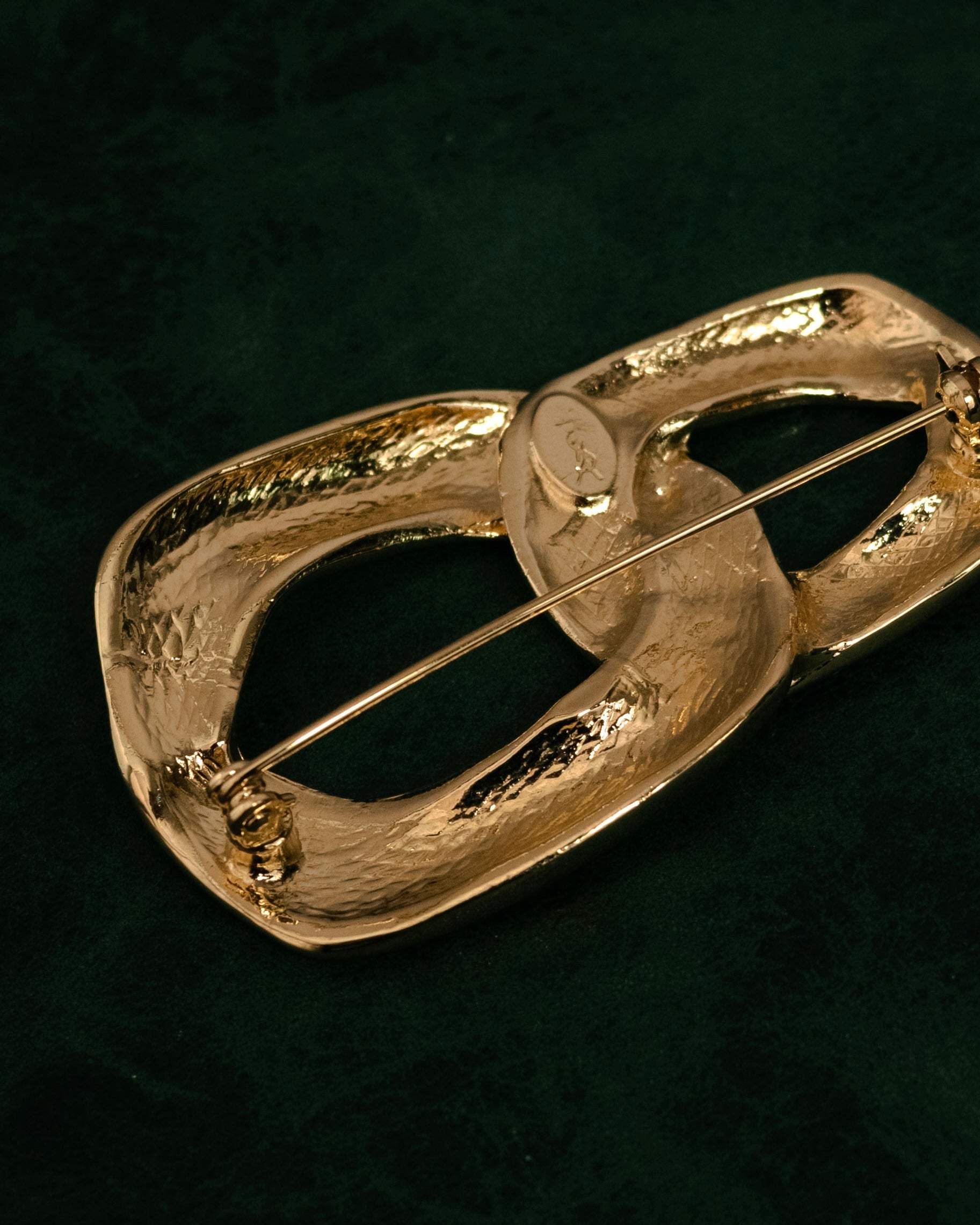 “Yves Saint Laurent” 80’s–90’s Sculptural chain motif brooch