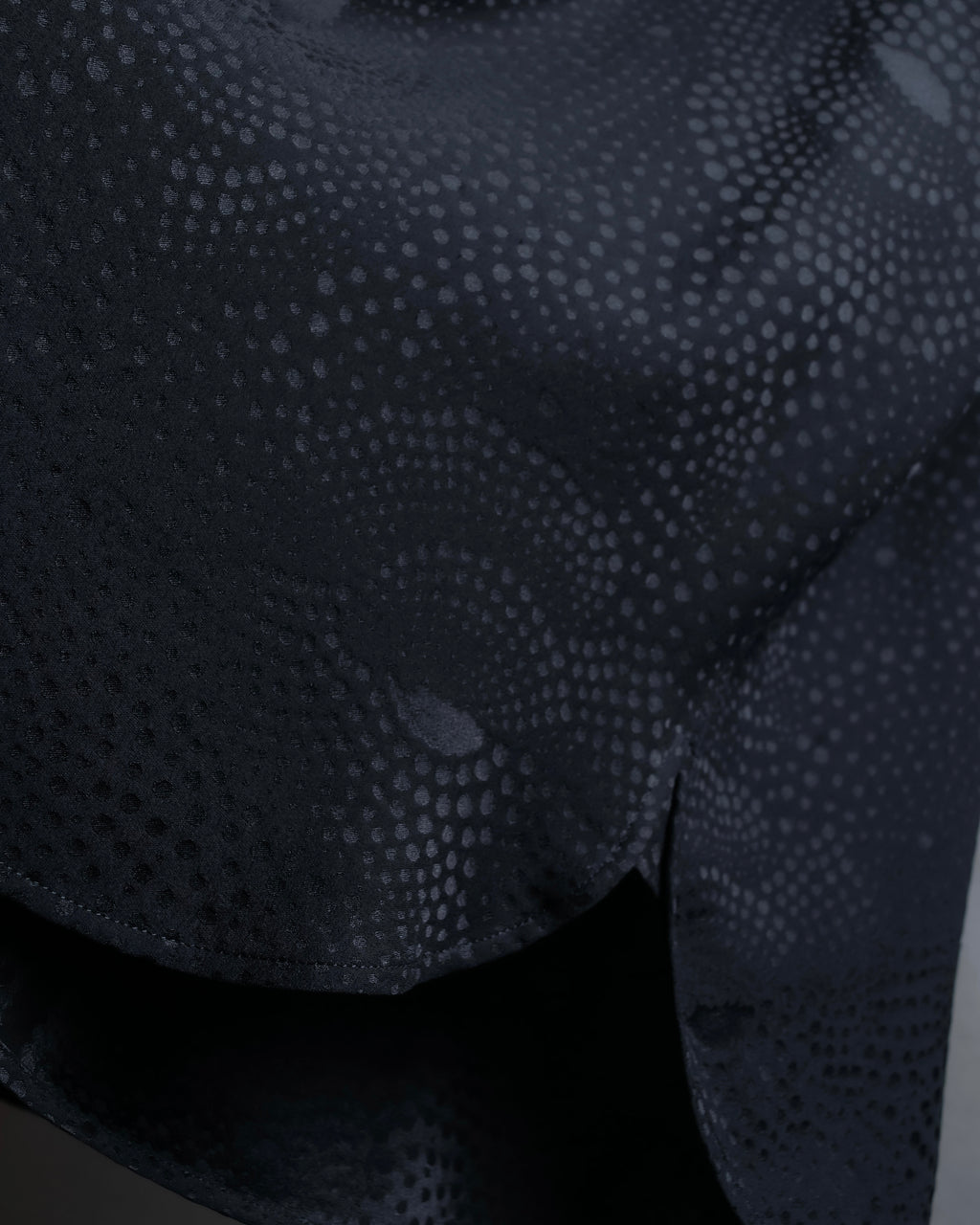 "Saint Laurent" Jacquard pattern silk satin shirt