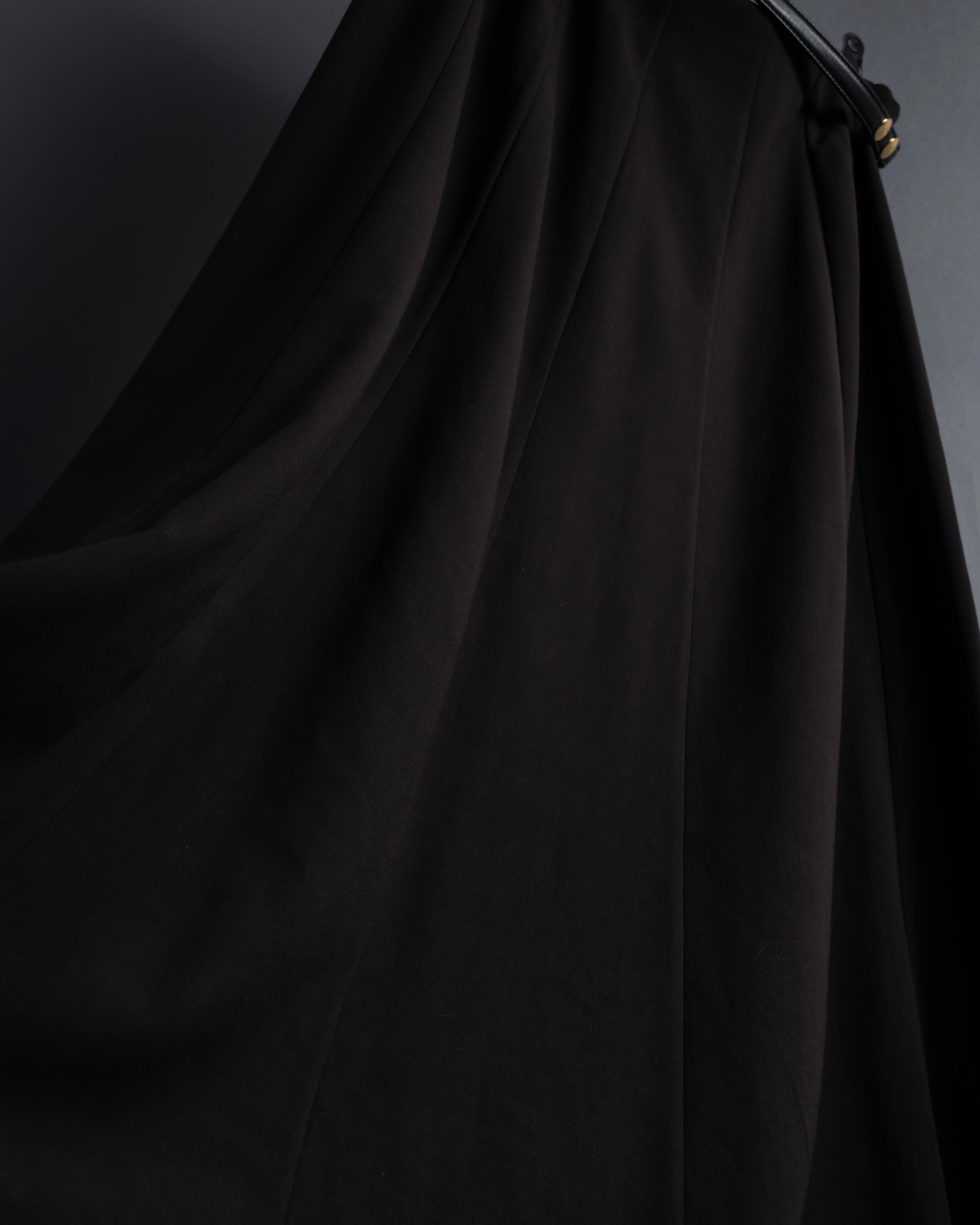 "HERMES" 90's Gold parts design derived from horse tack flared skirt