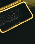 "Christian Dior" 70's-80's Croc embossed cigarette case set