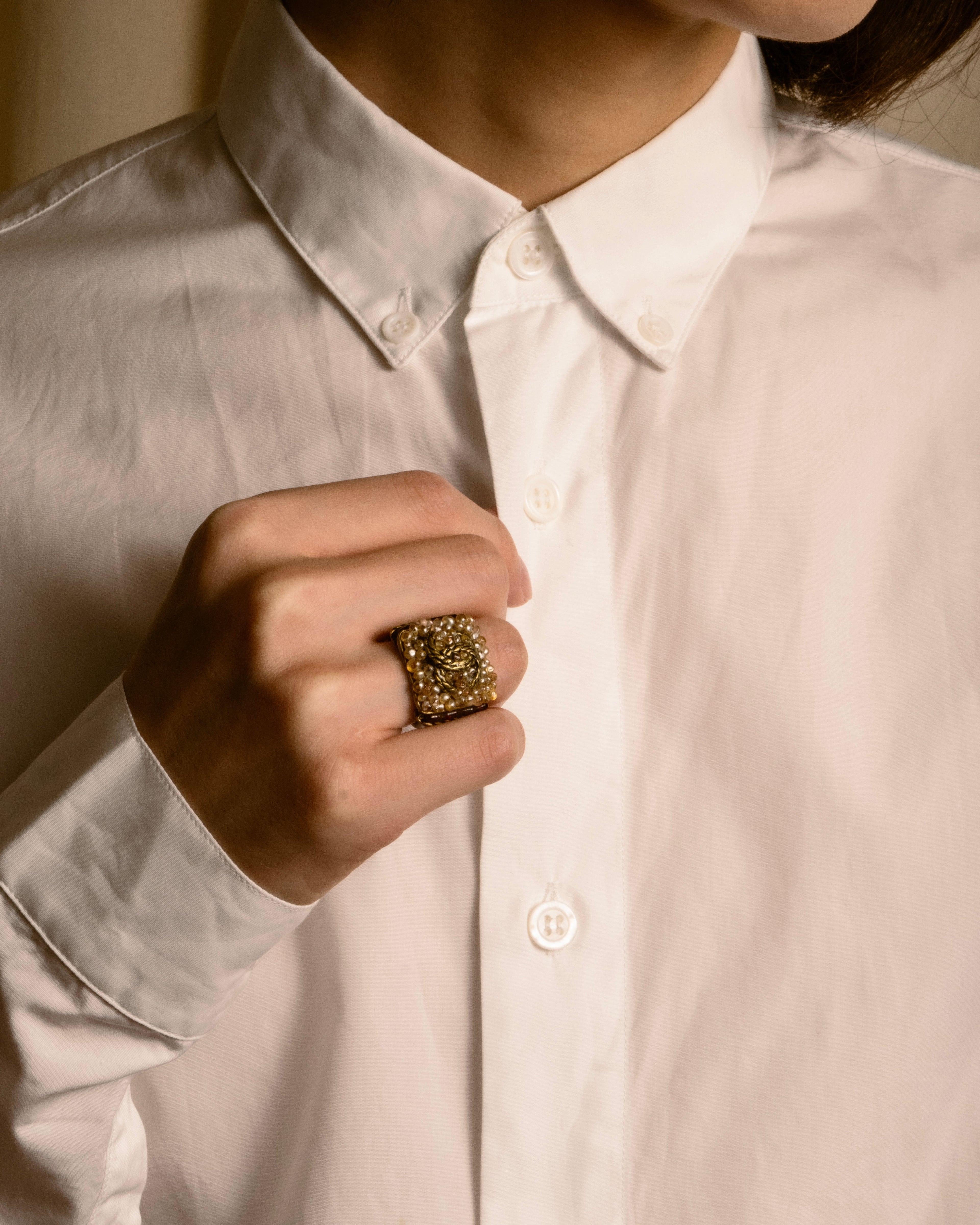 "DIOR HOMME" 00's Edith Slimane design sophisticated white shirt