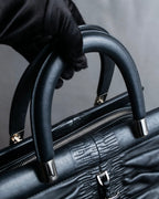 "Christian Dior" Karenina gathered design leather handbag