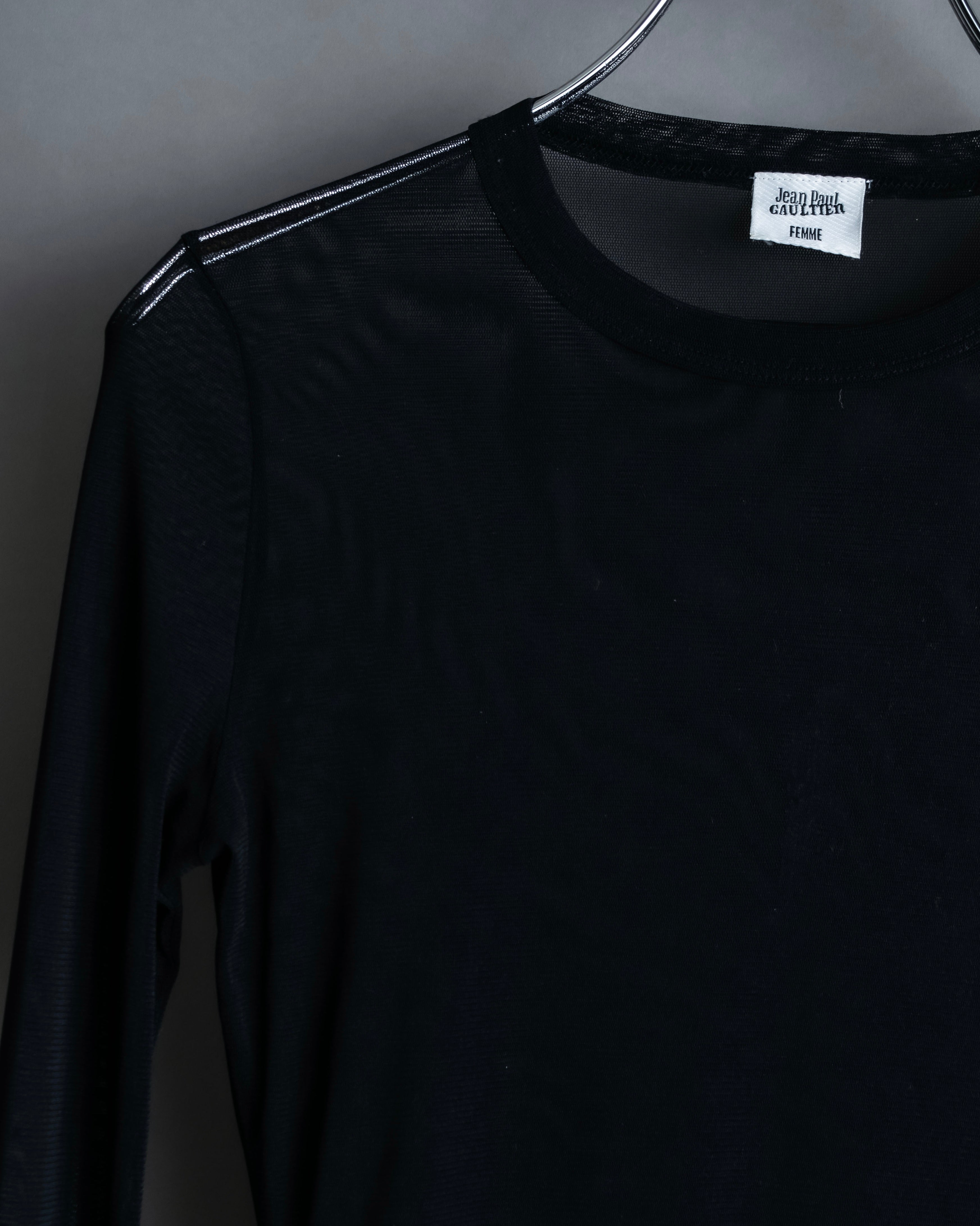 “Jean Paul Gautier” Fringe detailed  asymmetry shear top