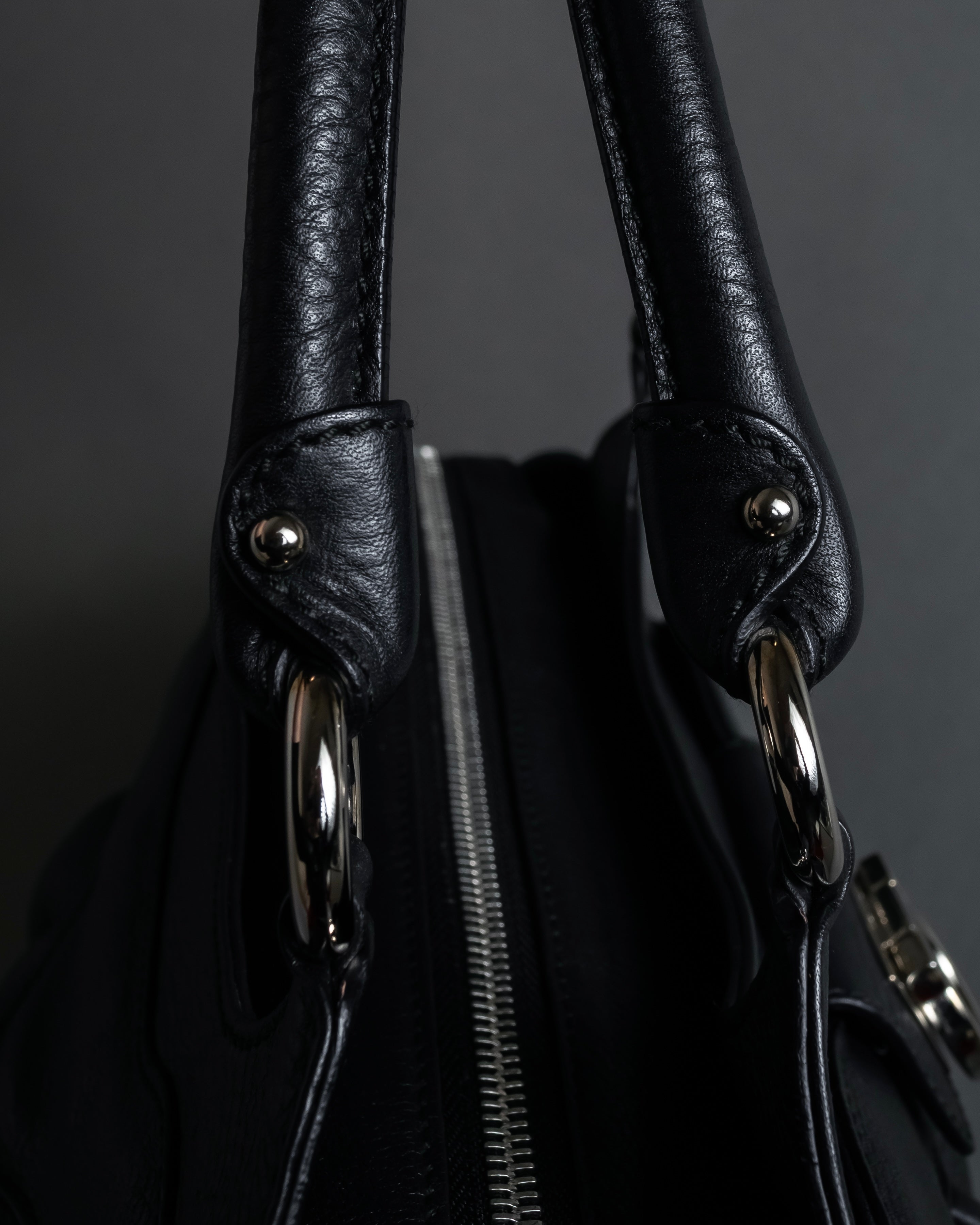 "Salvatore Ferragamo" Gancini motif gathered design leather bag