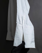 "Christian Dior" Pintuck design wide spread collar dress shirt