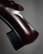 "GUCCI" 90’s-00’s Horsebit haircalf panel loafers