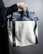 "BOTTEGA VENETA" 19AW Canvas & leather combination 2way bag