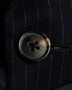 -SPECIAL- “Hermès” 80’s-90’s Super 120’s wool pinstripe double breasted setup