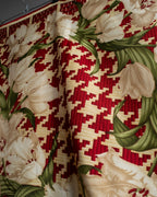 "Christian Dior" Houndstooth floral square scarf