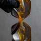 "Christian Dior" Mortal shell amber design square frame sunglasses