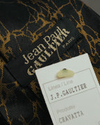 "Jean Paul Gaultier" 90's-00's Portrait jacquard silk necktie