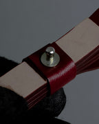 "RED VALENTINO" Bow motif Rosso color leather narrow belt