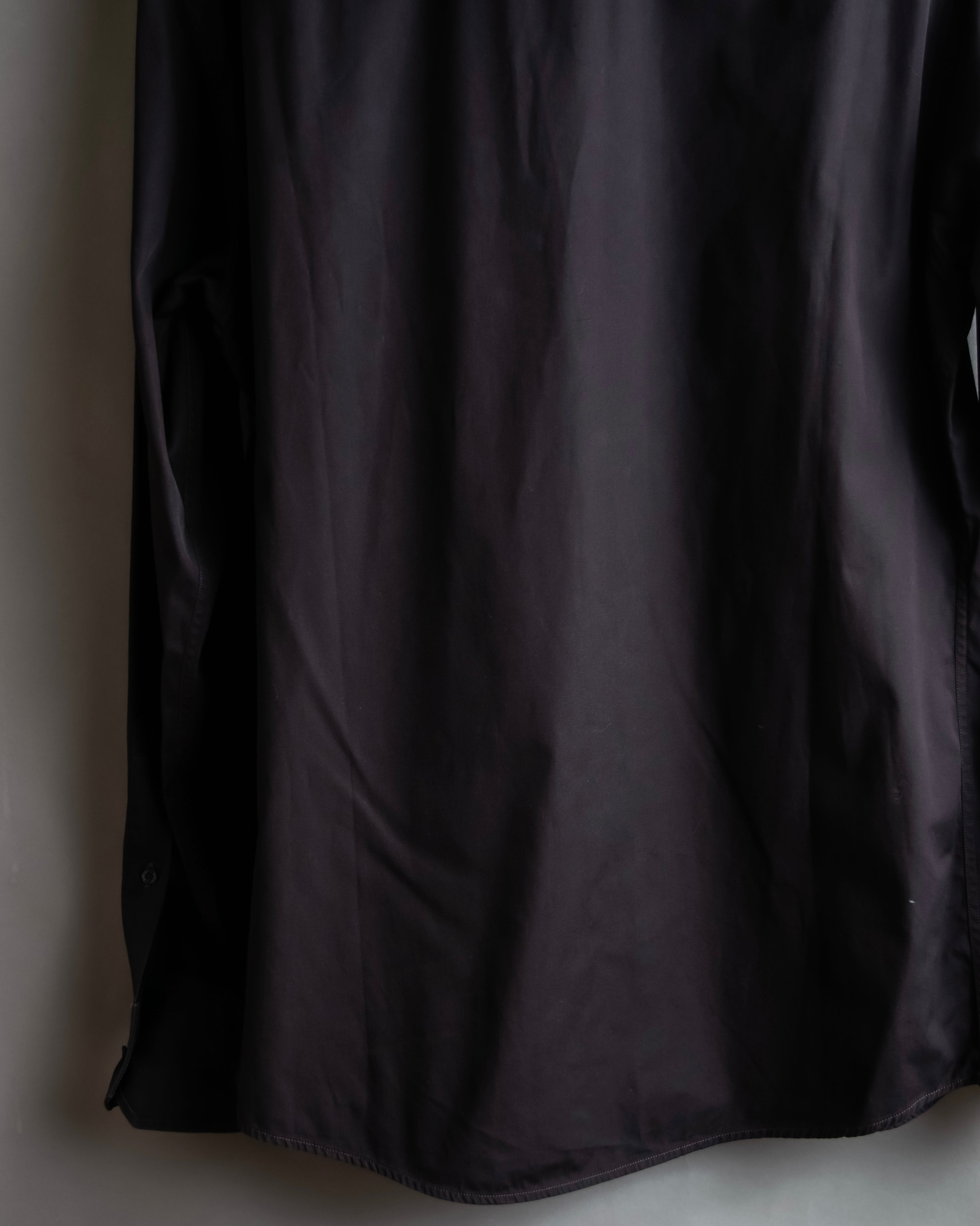 "GUCCI" Spread collar embroidered cotton shirt