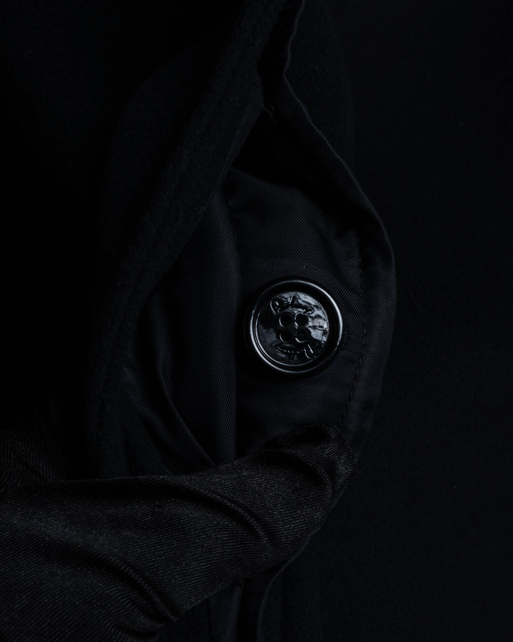 "BURBERRY" Belted design stand collar cashmere mix long coat