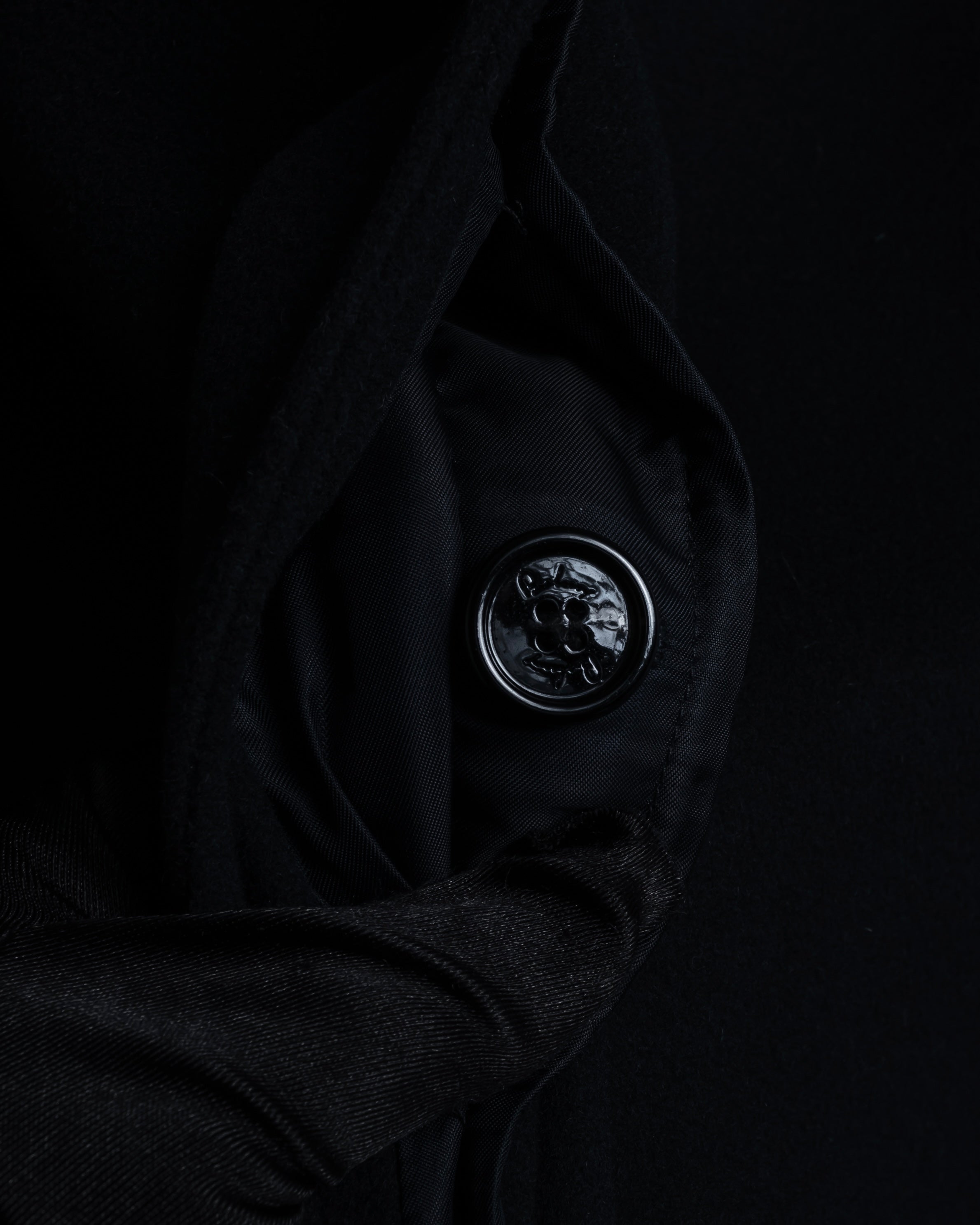 "BURBERRY" Belted design stand collar cashmere mix long coat