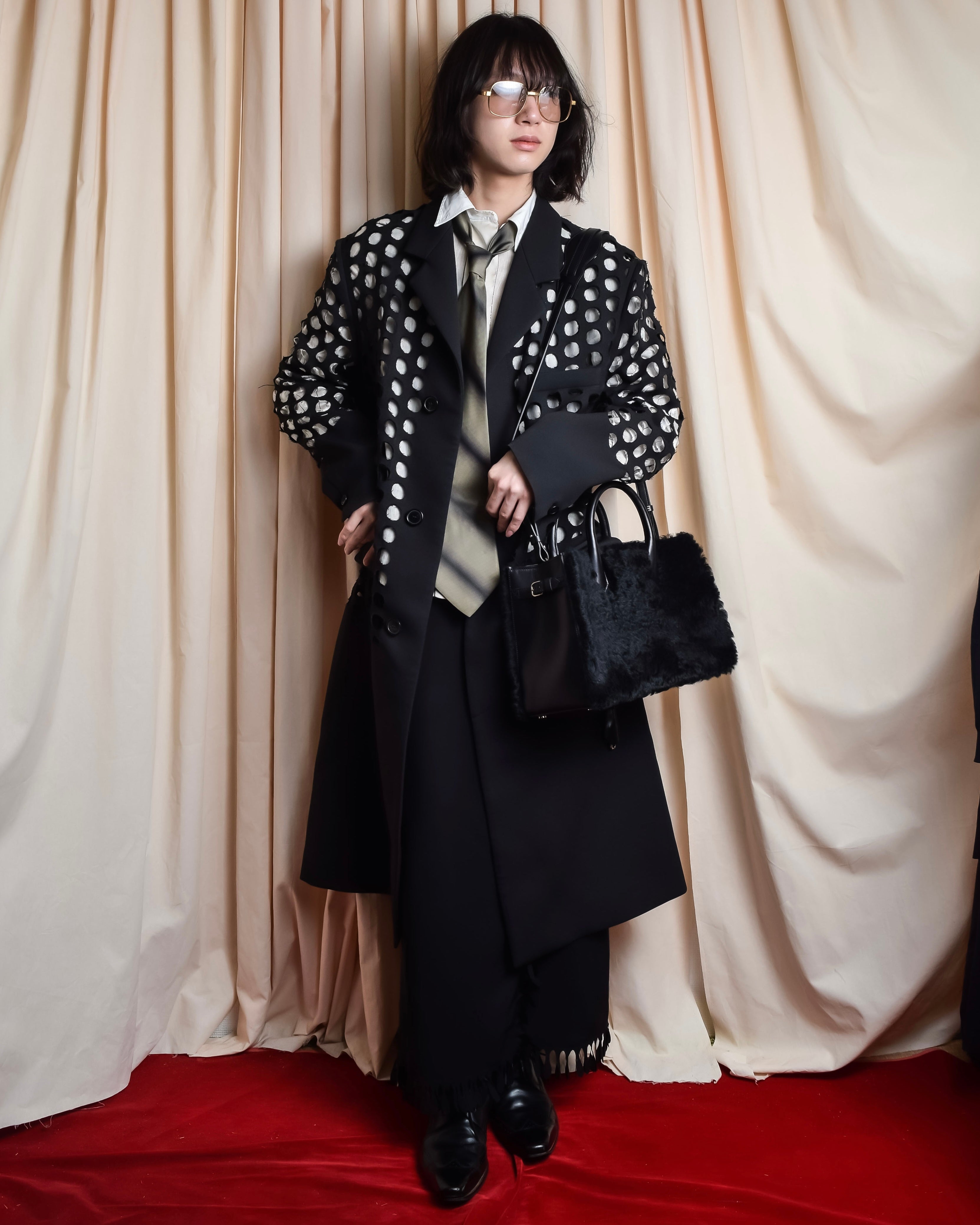 "MAISON MARGIELA" 20SS Cut-out layered structure long coat