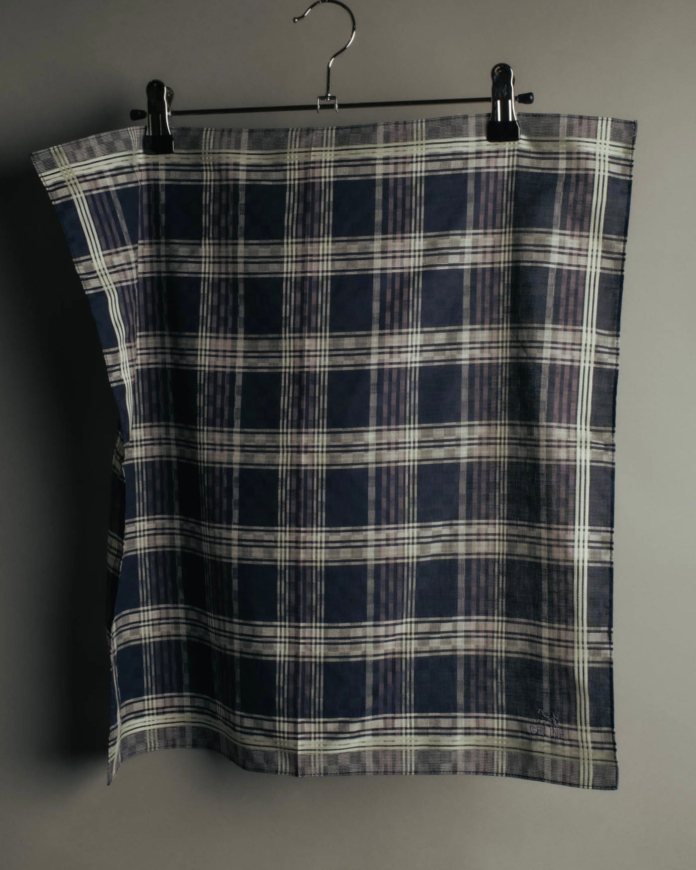 “CELINE” 90’s-00’s Plaid logo scarf