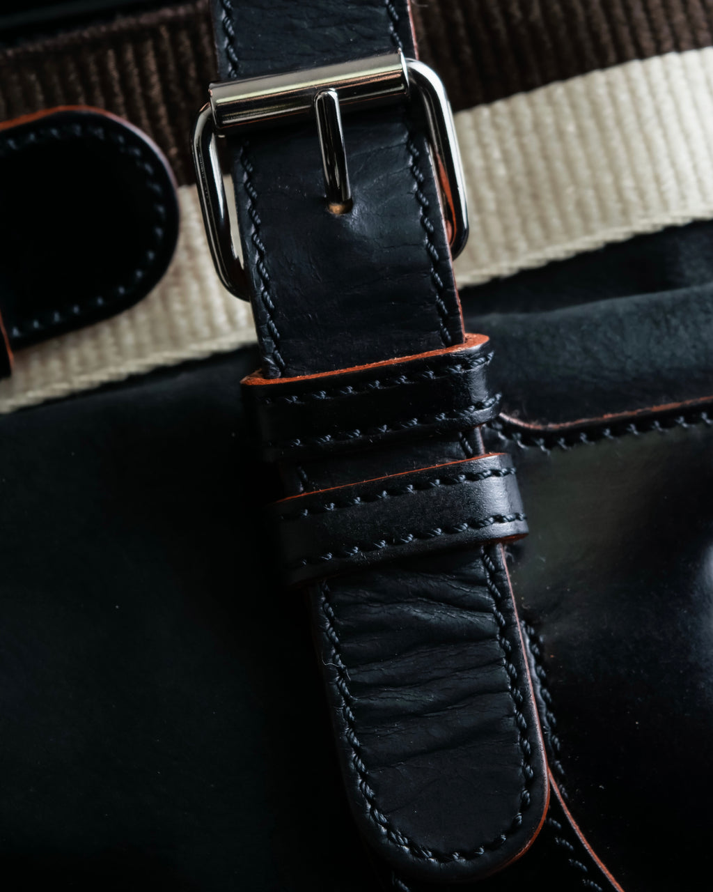 "LOEWE"　Belt design logo engraved tote bag