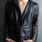 "CHANEL" Crocodile look synthetic leather jacket