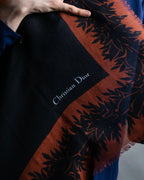 "Christian Dior" Botanical print large stole