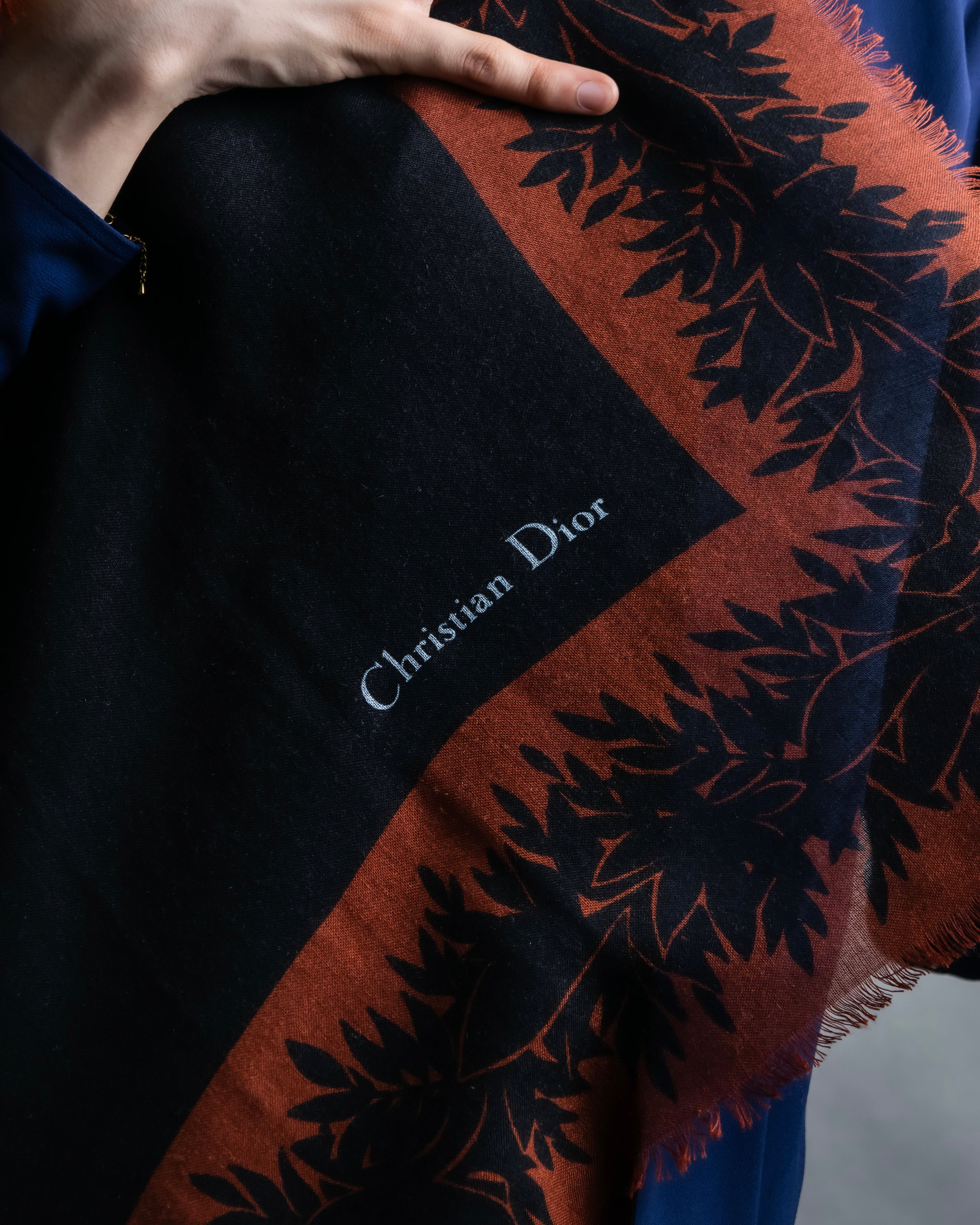 "Christian Dior" Botanical print large stole