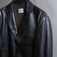 "ARMANI COLLEZIONI" 100% lamb leather oversized tailored jacket