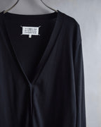 "MAISON MARGIELA" 18SS Elbow patched v-neck knit cardigan