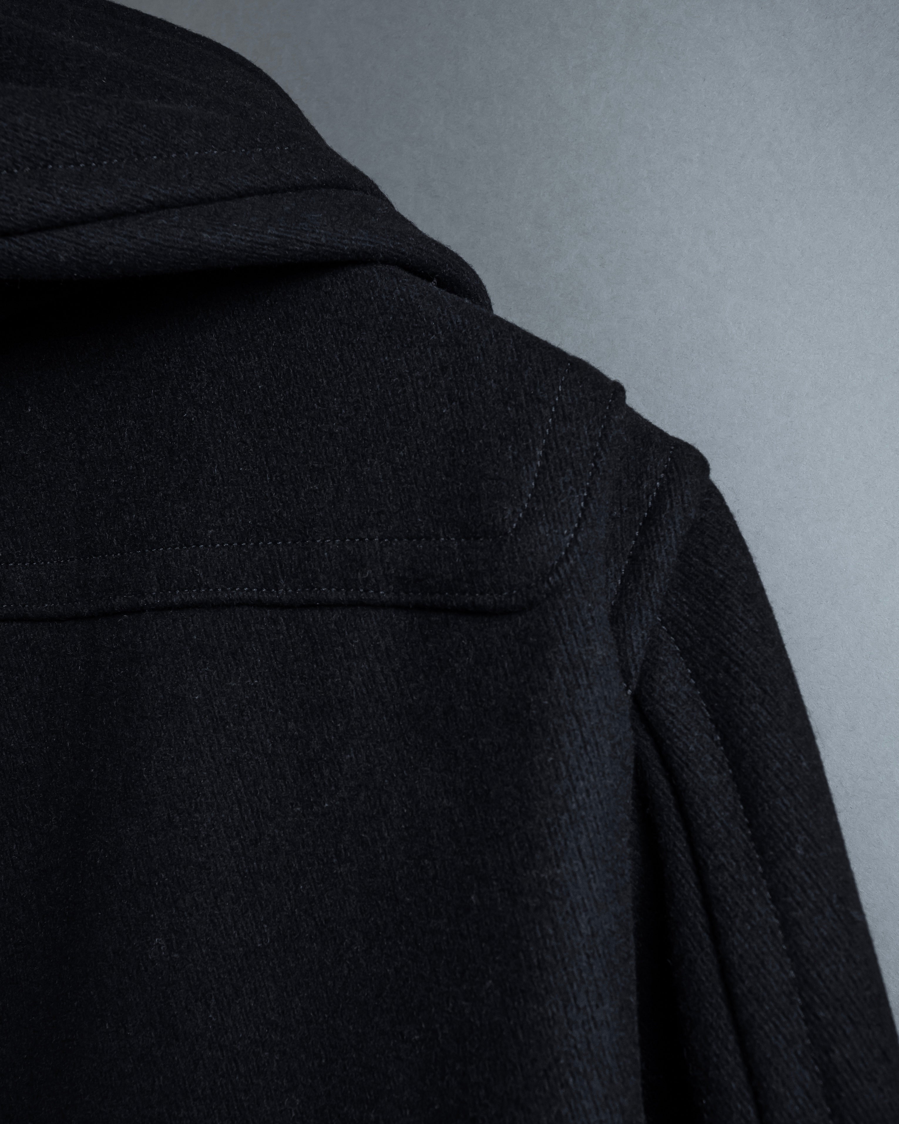 "BURBERRY" Classic detailing melton wool duffle coat