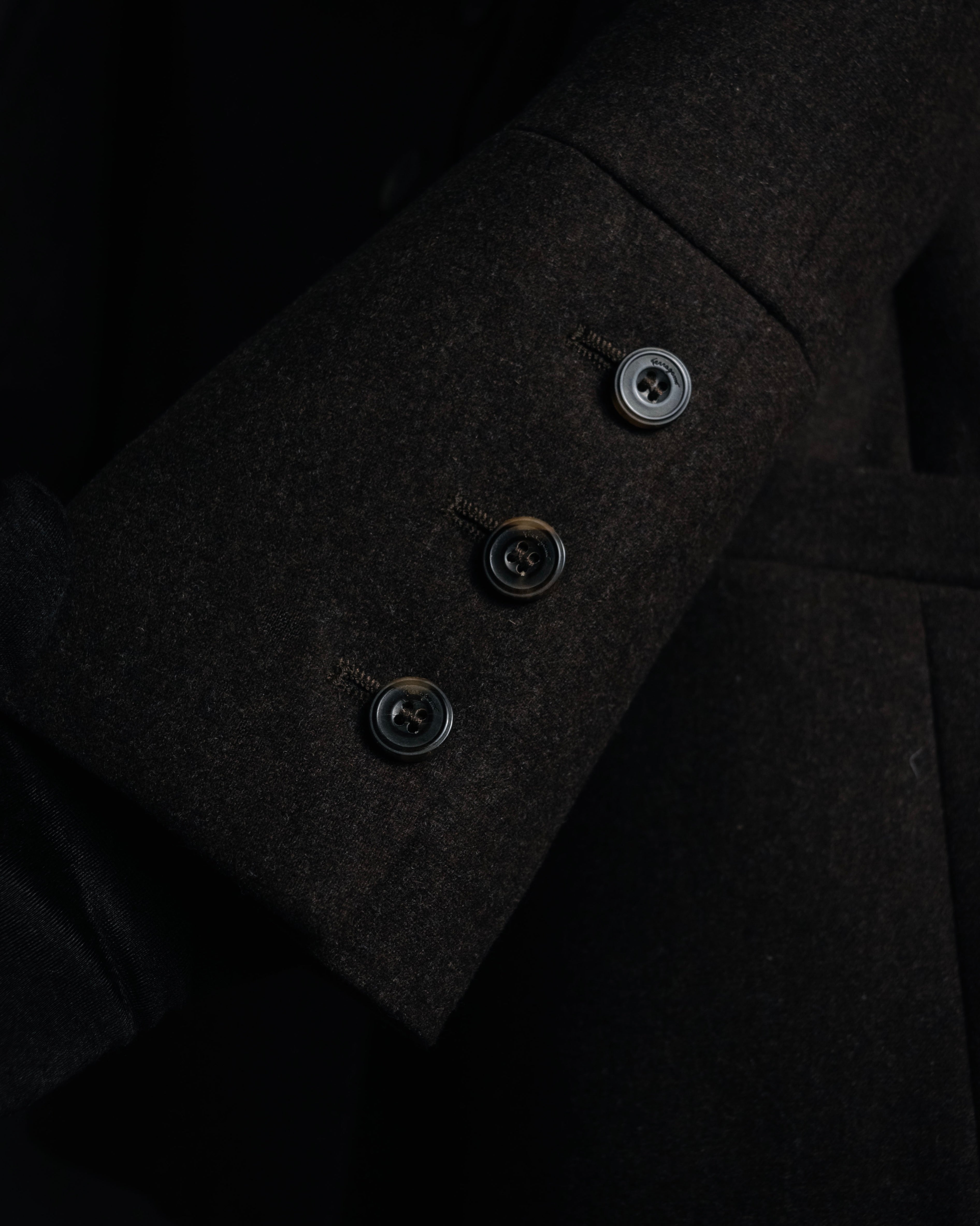 “Salvatore Ferragamo” 2000’s Four button tailored wool blend jacket
