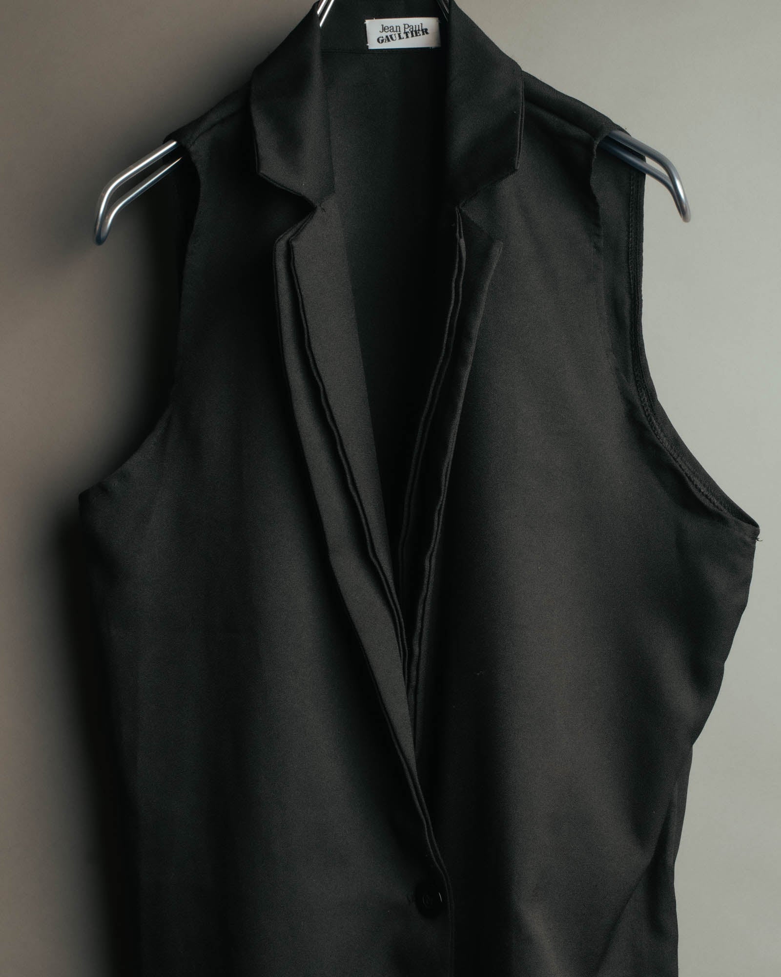 "Jean Paul GAULTIER" 80's-90's Avant-garde sleeveless long gilet coat