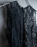 "D&amp;G" Botanical pattern lace shift dress