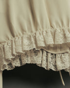 -SPECIAL- “VALENTINO” 1998-2008 Silk ruffled lace bow blouse