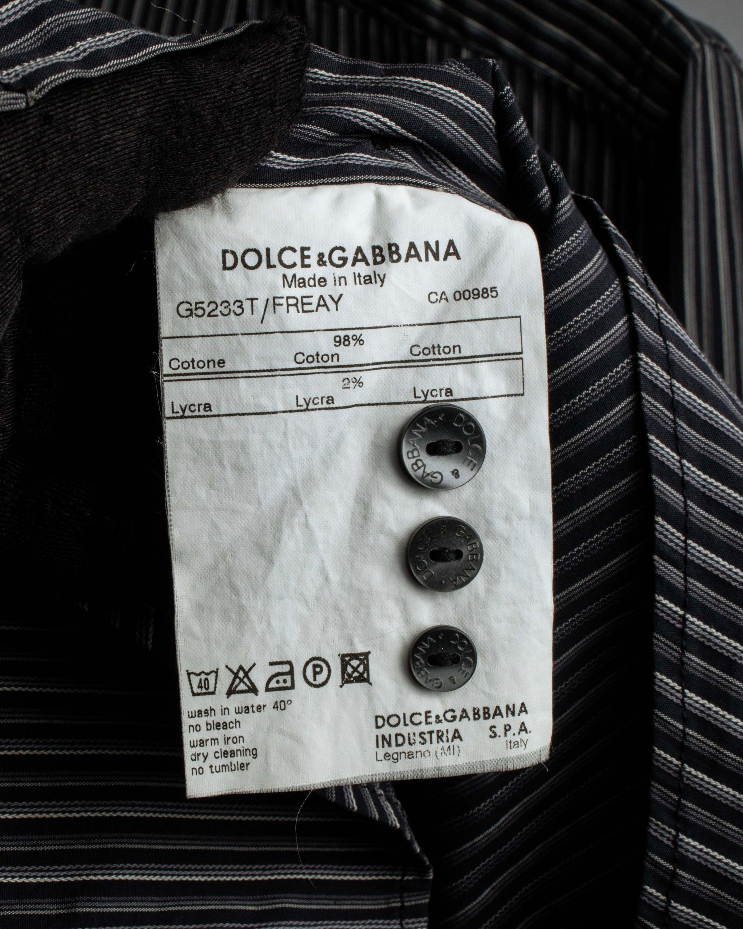 "Dolce & Gabbana" Pinstripe slim shape shirt