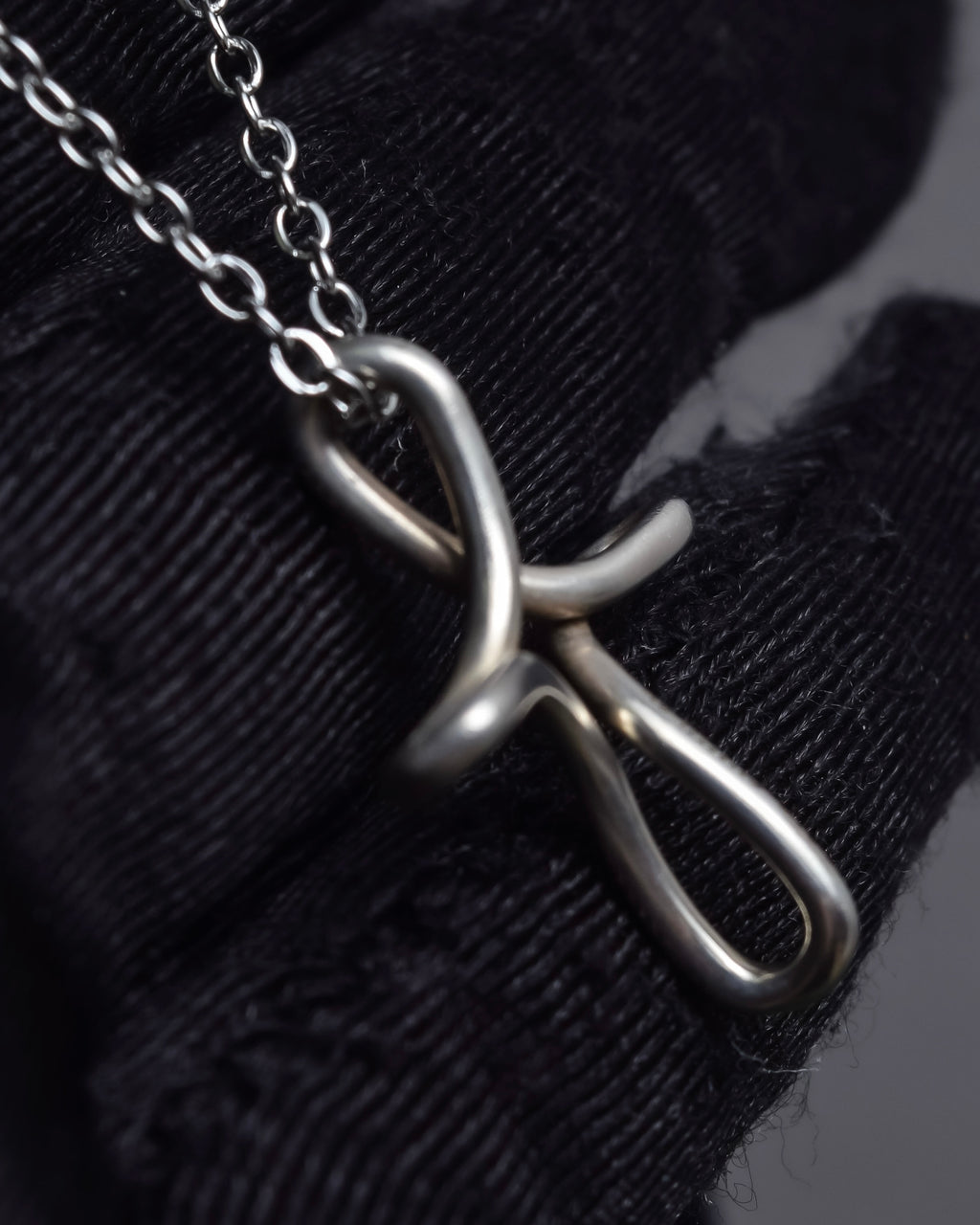 "Tiffany&Co" Elsa Peretti infinity cross silver necklace