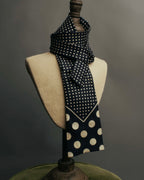 "Jean Paul Gaultier Paris" 90's-00's Graphic dotted silk neck scarf