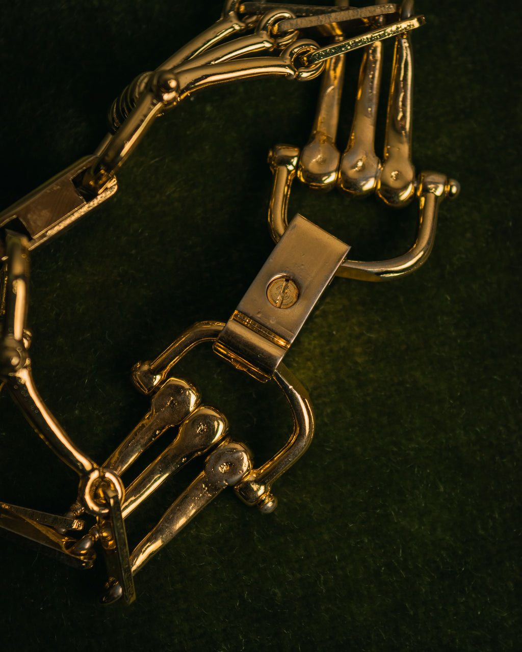 “CELINE” 2019-2024 Gold maillon horsebit bracelet
