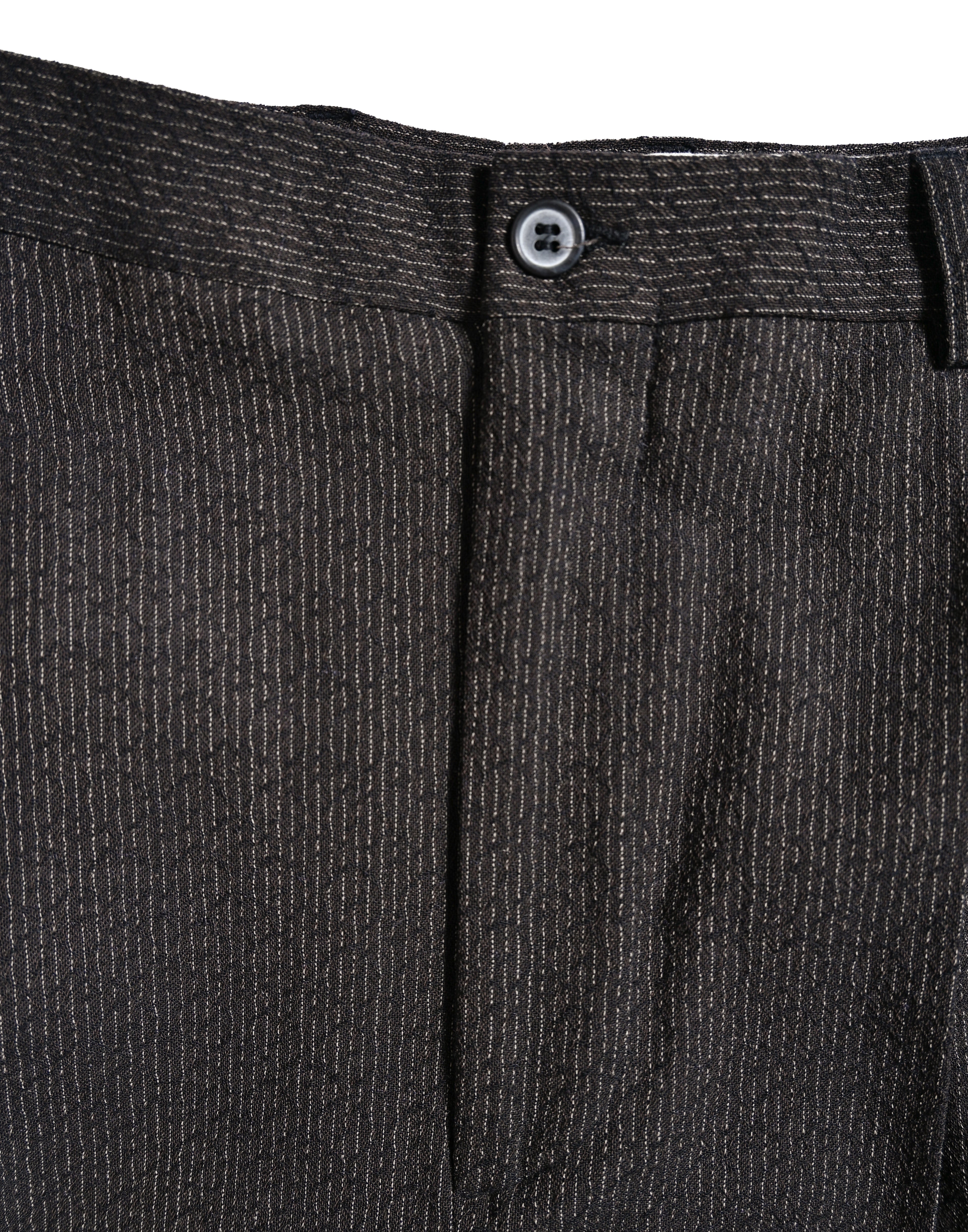 DOLCE & GABBANA/ 2015 Silver Pin Striped Single Breasted Set-up Brown