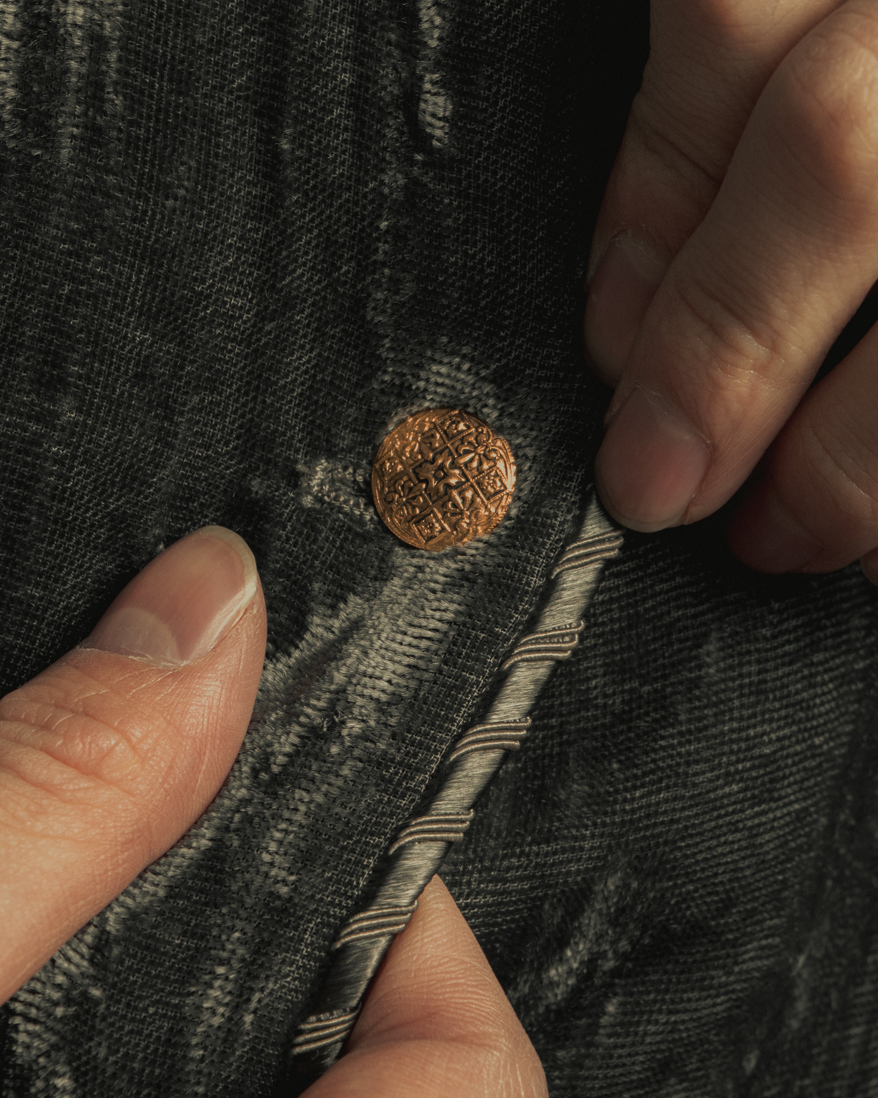 -SPECIAL- "CHANEL" 90's-00's Crushed velvet long dress