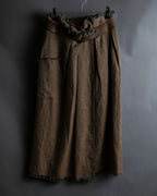 "HERMES" Gaultier period fringe design wrap skirt