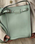 CÉLINE by Phoebe Philo/ “Big Bag Bucket” One Shoulder Bag Pale Green