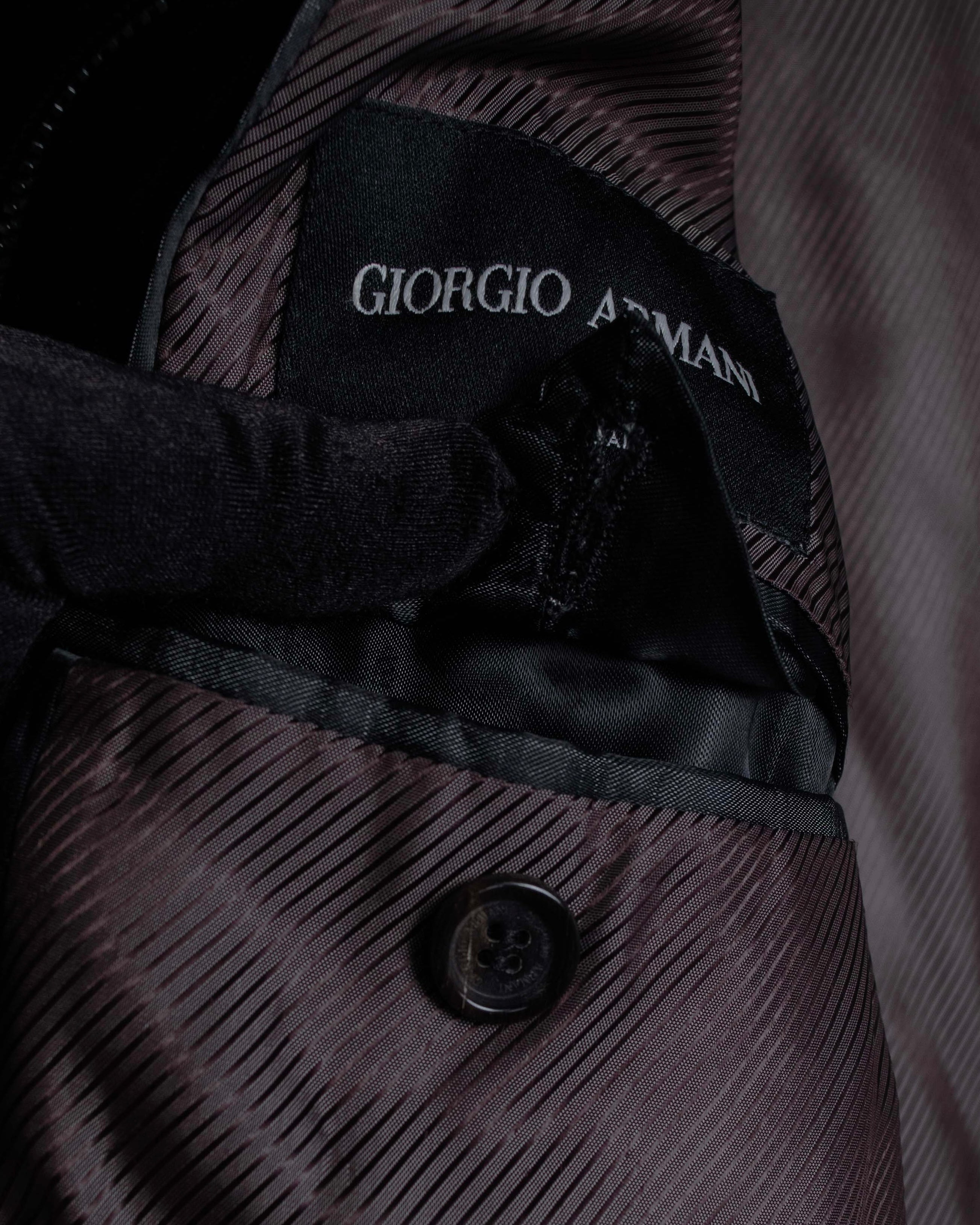 "GIORGIO ARMANI" Velour corduroy double zip up jacket