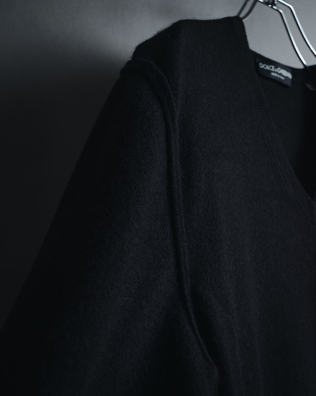 "Dolce & Gabbana" Minimal v-neck fine knit sweater