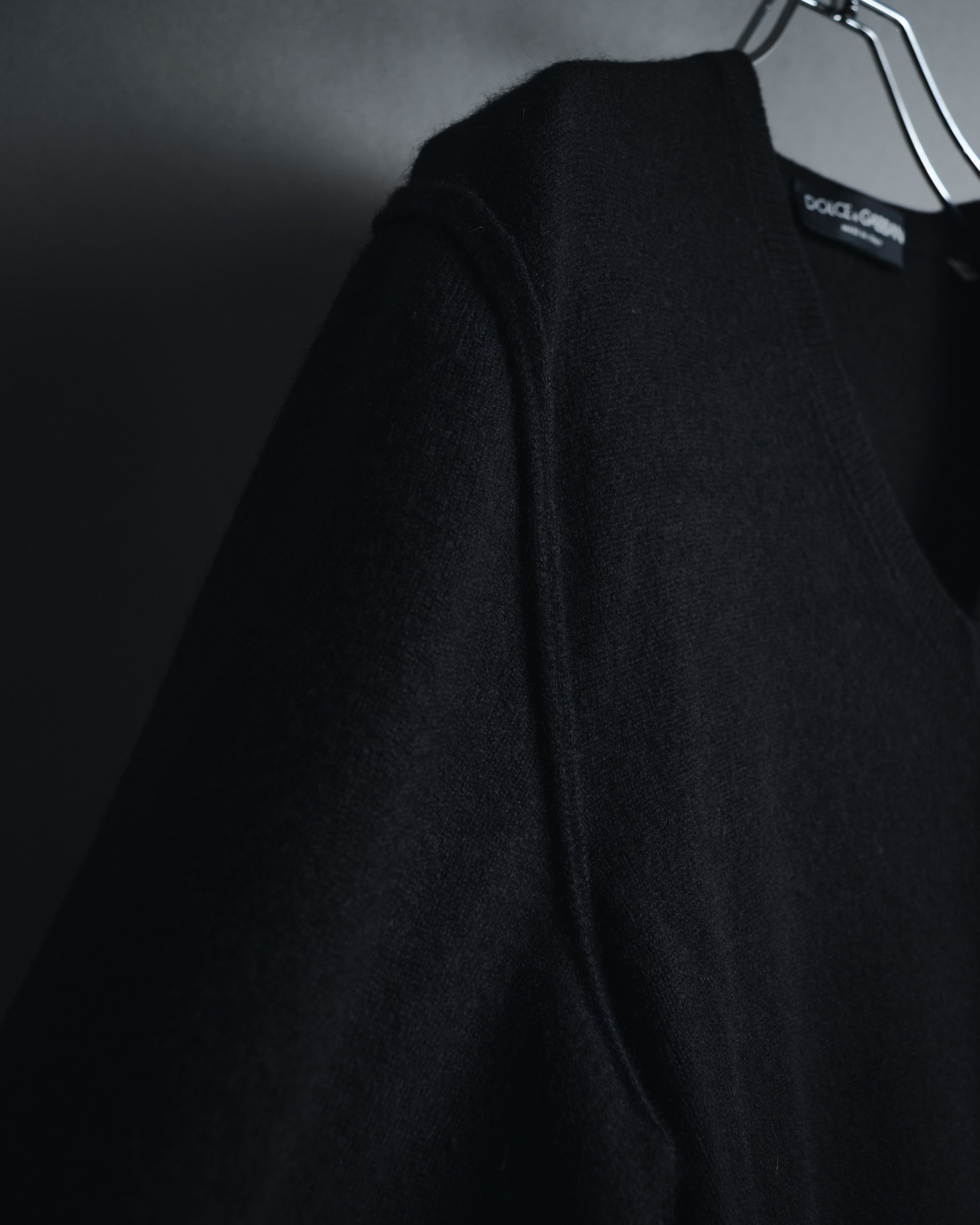 "Dolce & Gabbana" Minimal v-neck fine knit sweater