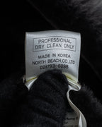 "NORTH BEACH" Smoky lamb fur design suede leather coat
